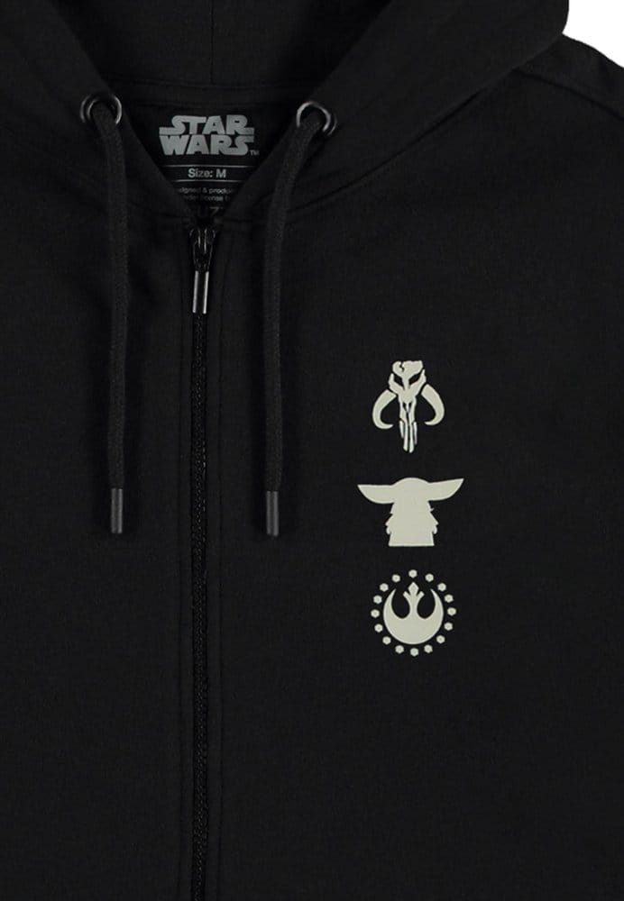 Star Wars: The Mandalorian & Grogu Zipper Hoodie Mythosaur skull Size L
