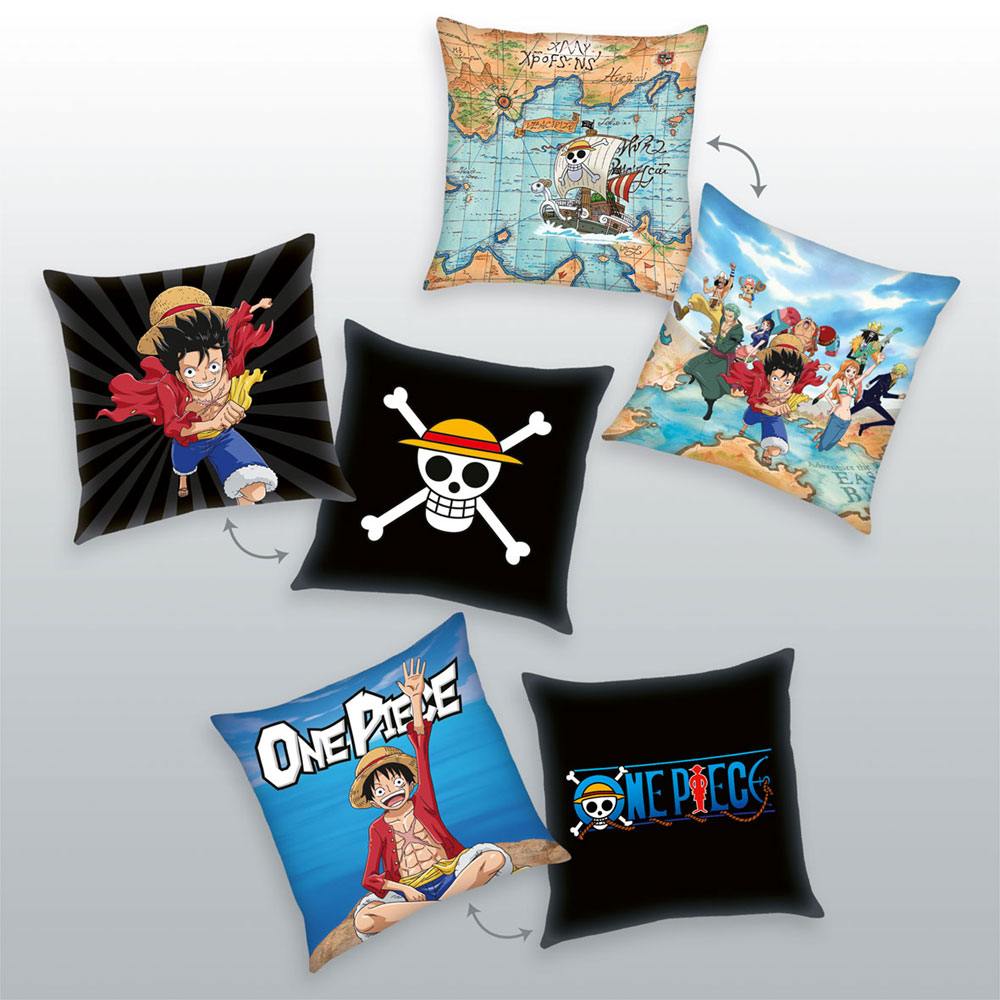 One Piece Kissen 3er-Pack Charaktere 40 x 40 cm
