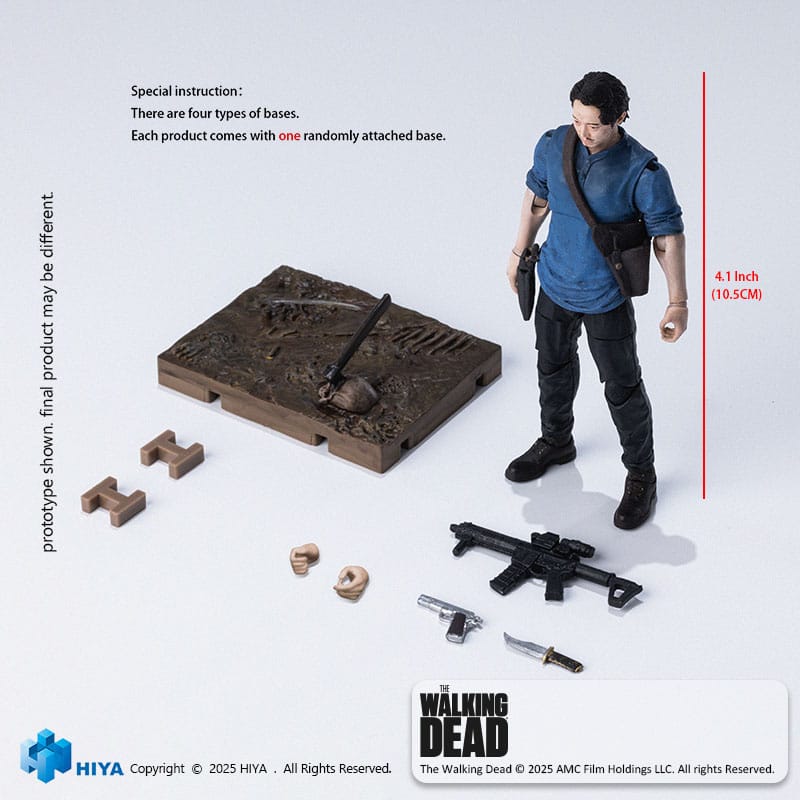 The Walking Dead Exquisite Mini Series  Actionfigur 1/18 Glenn 11 cm