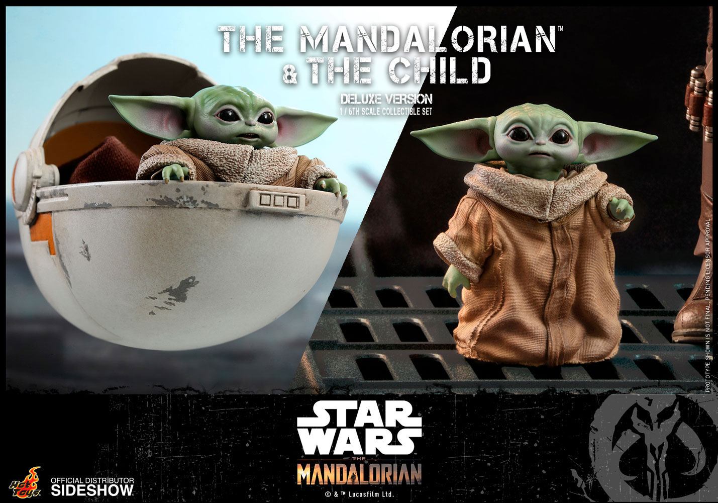 Star Wars The Mandalorian Action Figure 2-Pack 1/6 The Mandalorian &amp; The Child Deluxe 30 cm