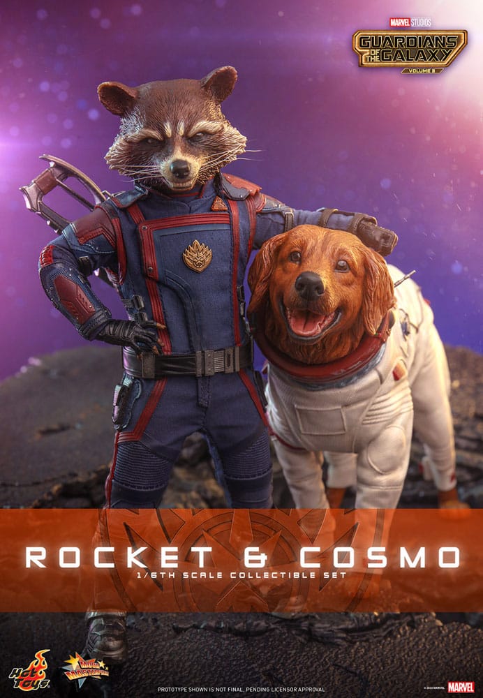 Guardians of the Galaxy Vol. 3 Movie Masterpiece Actionfigur 1/6 Rocket &amp; Cosmo 16 cm