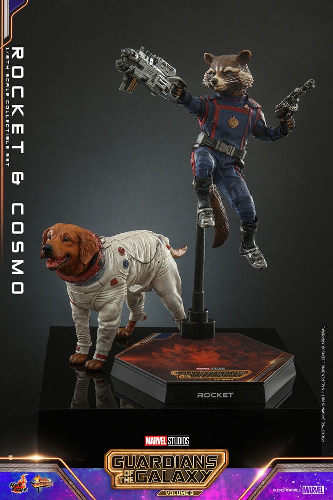 Guardians of the Galaxy Vol. 3 Movie Masterpiece Actionfigur 1/6 Rocket &amp; Cosmo 16 cm