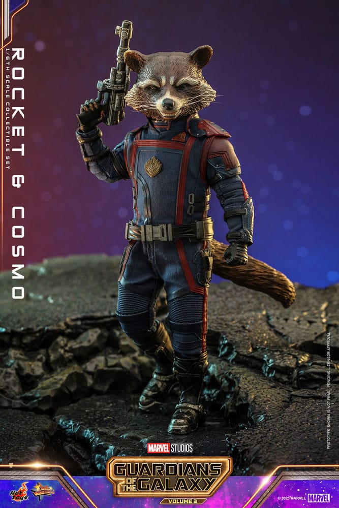 Guardians of the Galaxy Vol. 3 Movie Masterpiece Actionfigur 1/6 Rocket &amp; Cosmo 16 cm