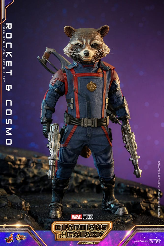Guardians of the Galaxy Vol. 3 Movie Masterpiece Actionfigur 1/6 Rocket &amp; Cosmo 16 cm