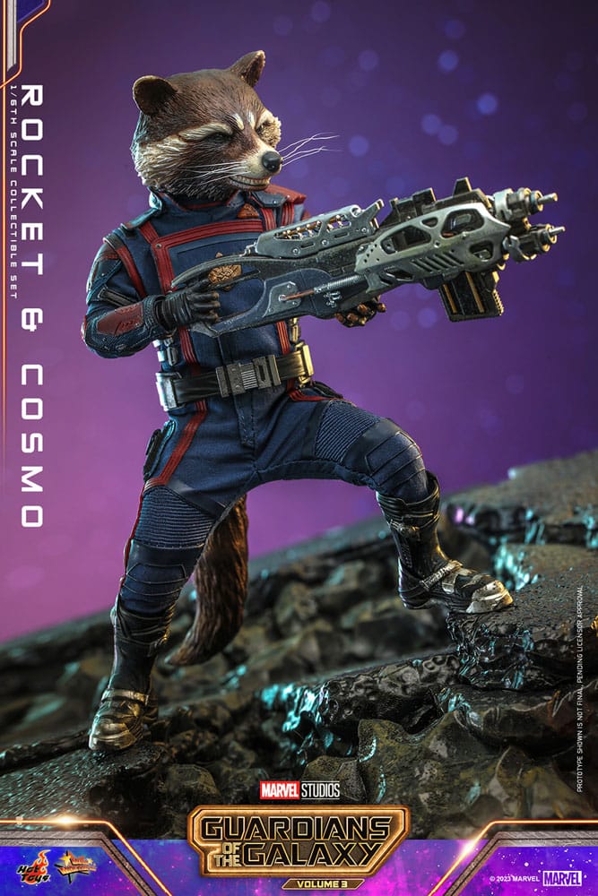 Guardians of the Galaxy Vol. 3 Movie Masterpiece Actionfigur 1/6 Rocket &amp; Cosmo 16 cm