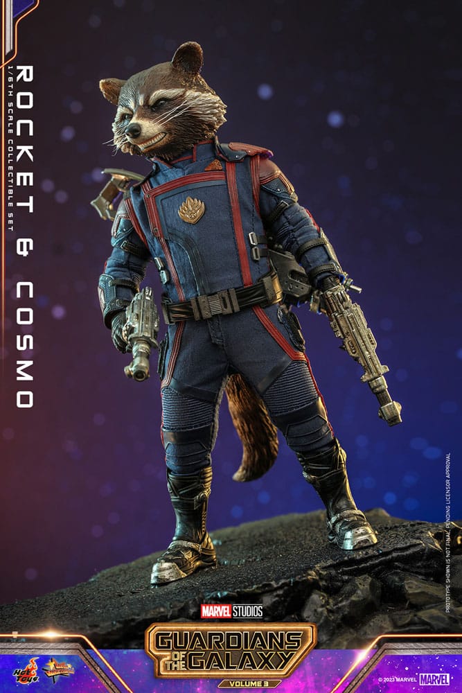 Guardians of the Galaxy Vol. 3 Movie Masterpiece Actionfigur 1/6 Rocket &amp; Cosmo 16 cm