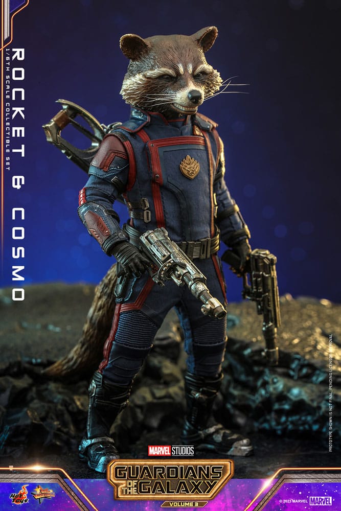 Guardians of the Galaxy Vol. 3 Movie Masterpiece Actionfigur 1/6 Rocket &amp; Cosmo 16 cm