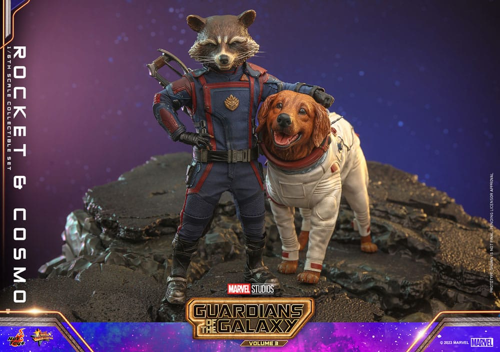 Guardians of the Galaxy Vol. 3 Movie Masterpiece Actionfigur 1/6 Rocket &amp; Cosmo 16 cm