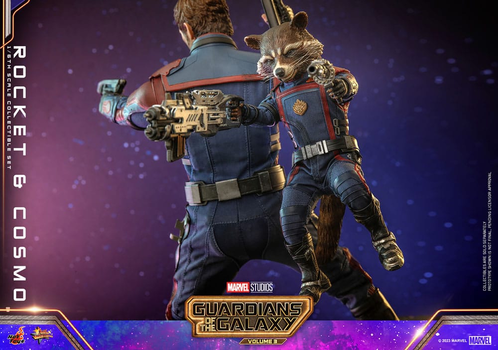 Guardians of the Galaxy Vol. 3 Movie Masterpiece Actionfigur 1/6 Rocket &amp; Cosmo 16 cm