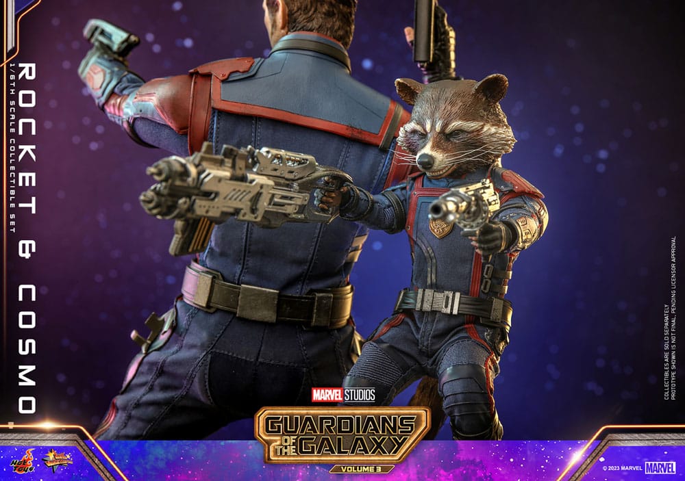 Guardians of the Galaxy Vol. 3 Movie Masterpiece Actionfigur 1/6 Rocket &amp; Cosmo 16 cm