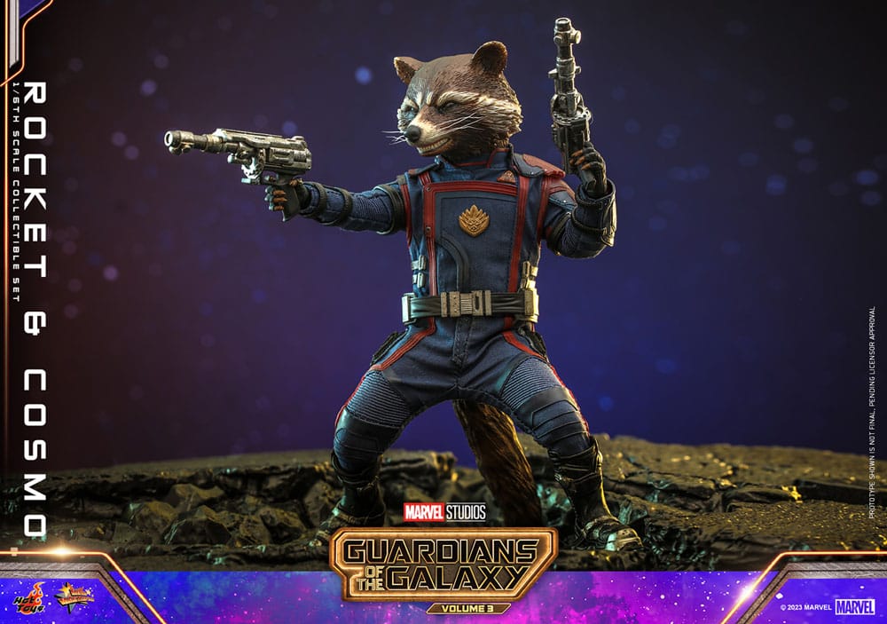 Guardians of the Galaxy Vol. 3 Movie Masterpiece Actionfigur 1/6 Rocket &amp; Cosmo 16 cm