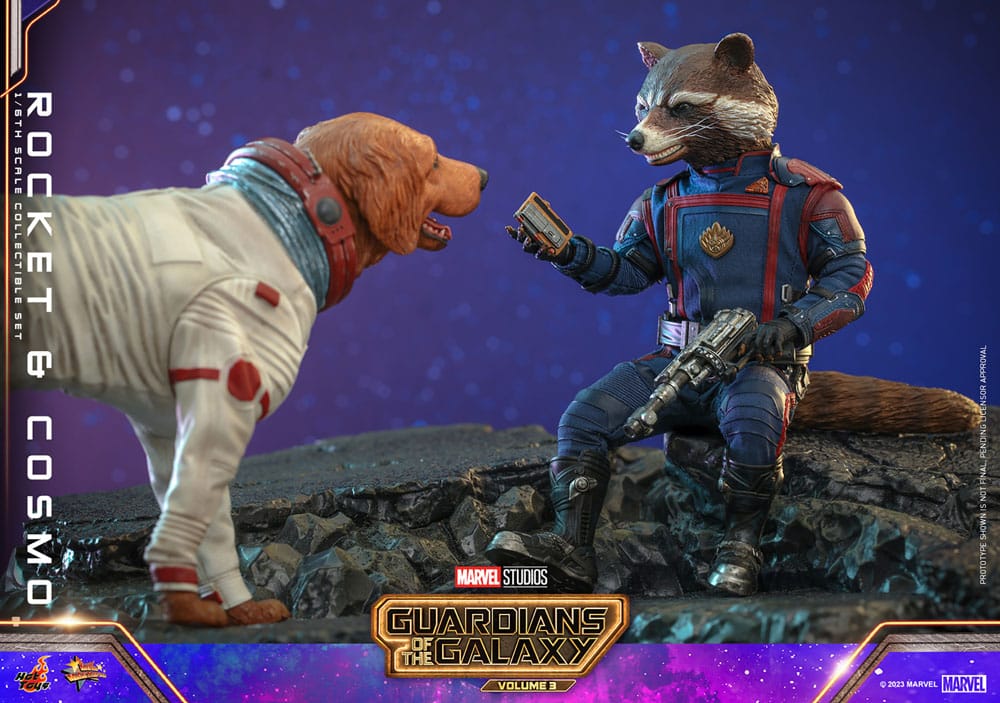 Guardians of the Galaxy Vol. 3 Movie Masterpiece Actionfigur 1/6 Rocket &amp; Cosmo 16 cm