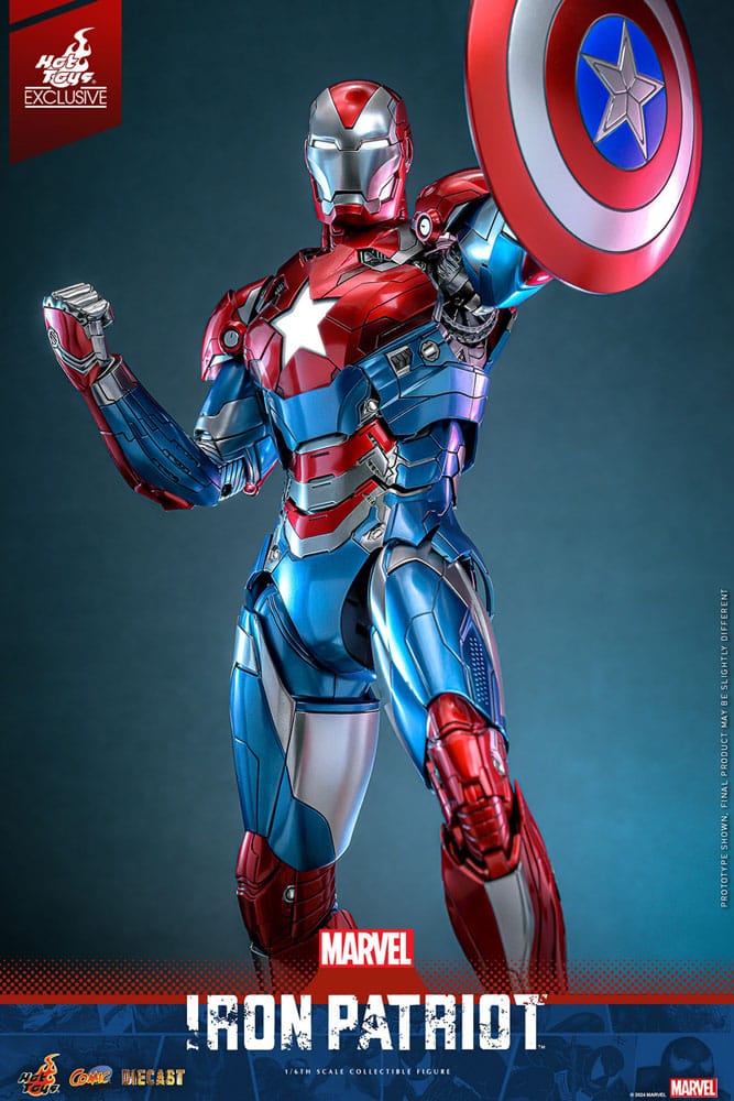 Marvel Comic Diecast Masterpiece Action Figure 1/6 Iron Patriot Hot Toys Exclusive 32 cm