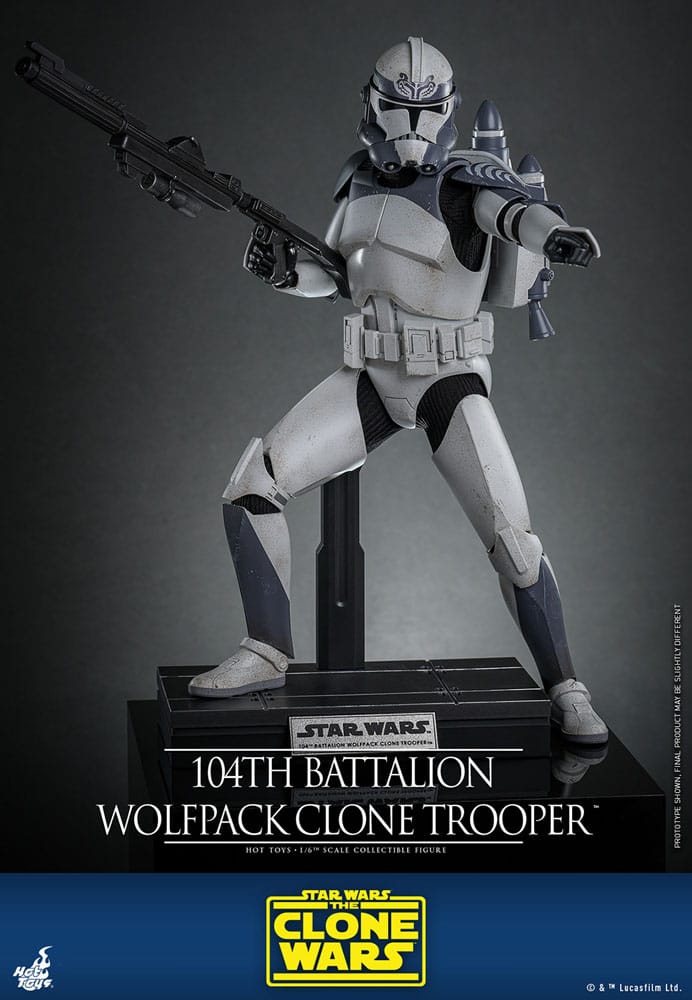 Star Wars The Clone Wars Action Figure 1/6 104th Battalion Wolfpack Clone Trooper 30 cm