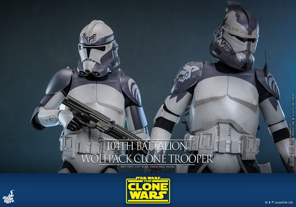 Star Wars The Clone Wars Action Figure 1/6 104th Battalion Wolfpack Clone Trooper 30 cm