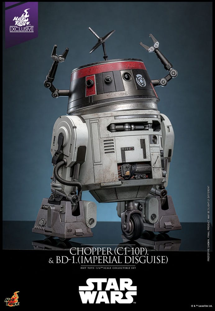 Star Wars Action Figure Set 1/6 Chopper (C1-10P™) & BD-1™ (Imperial Disguise) 18 cm & 8 cm
