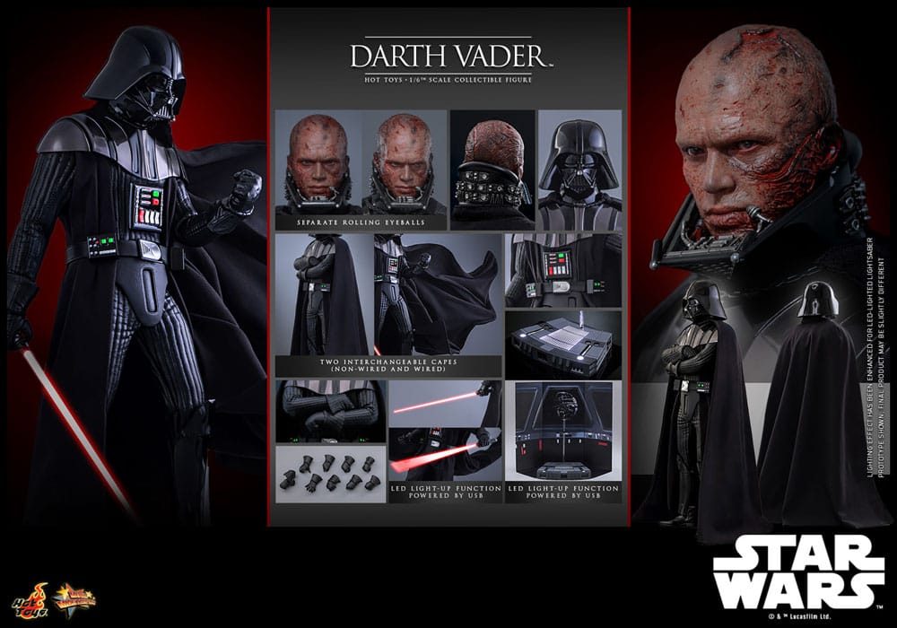 Star Wars: Episode III - Revenge of the Sith Movie Masterpiece Action Figure 1/6 Darth Vader (Deluxe Version) 35 cm