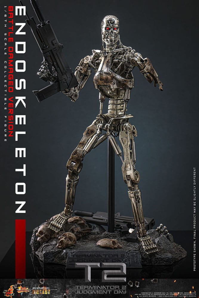 Terminator 2: Judgment Day Movie Masterpiece Action Figure 1/6 Endoskeleton (Battle Damaged Version) 31 cm