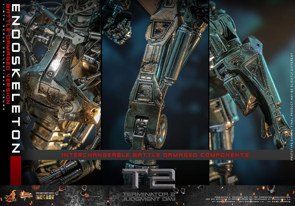 Terminator 2: Judgment Day Movie Masterpiece Action Figure 1/6 Endoskeleton (Battle Damaged Version) 31 cm