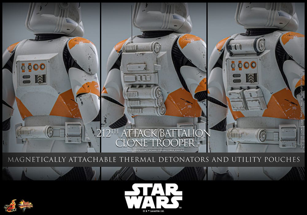 Star Wars: The Clone Wars Action Figure 1/6 212th Attack Battalion Clone Trooper 30 cm