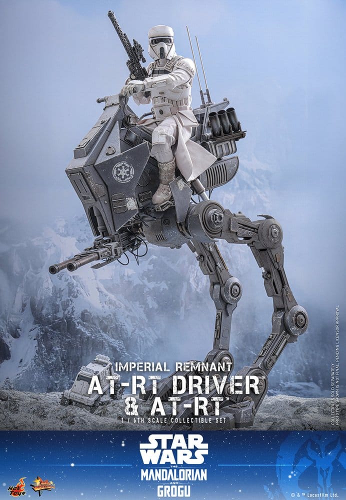 Star Wars: The Mandalorian & Grogu Movie Masterpiece Action Figure Set 1/6 Imperial Remnant AT-RT Driver & AT-RT 60 cm