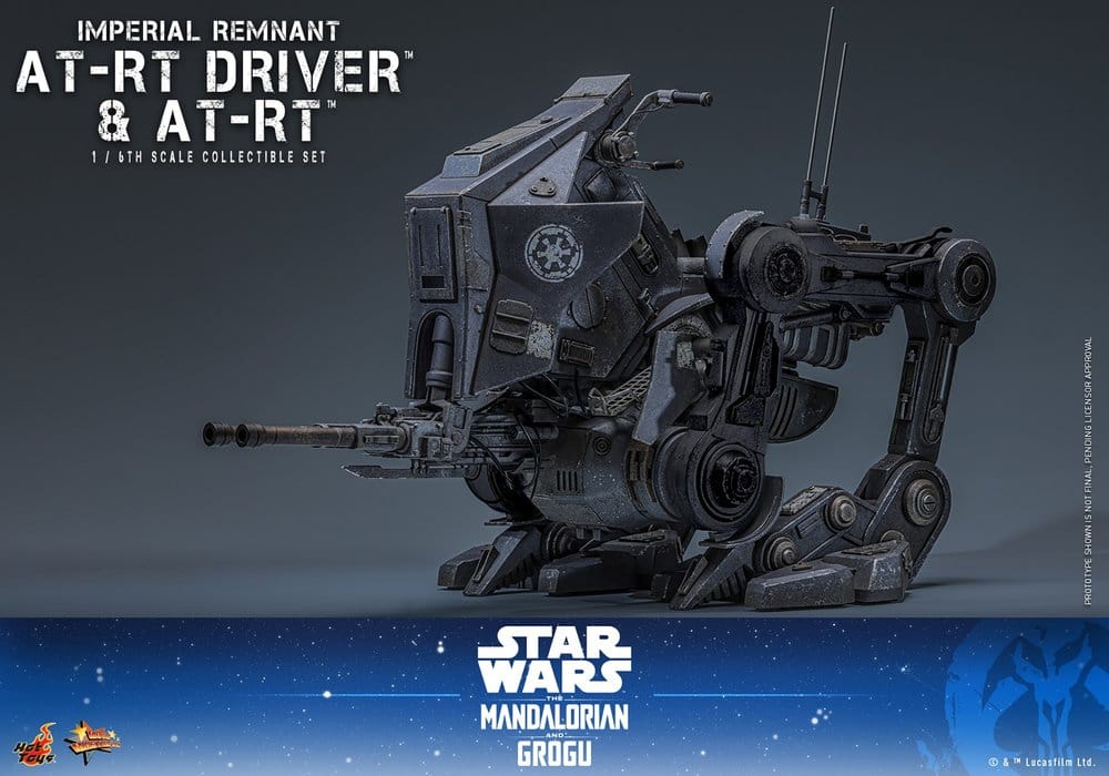 Star Wars: The Mandalorian & Grogu Movie Masterpiece Action Figure Set 1/6 Imperial Remnant AT-RT Driver & AT-RT 60 cm