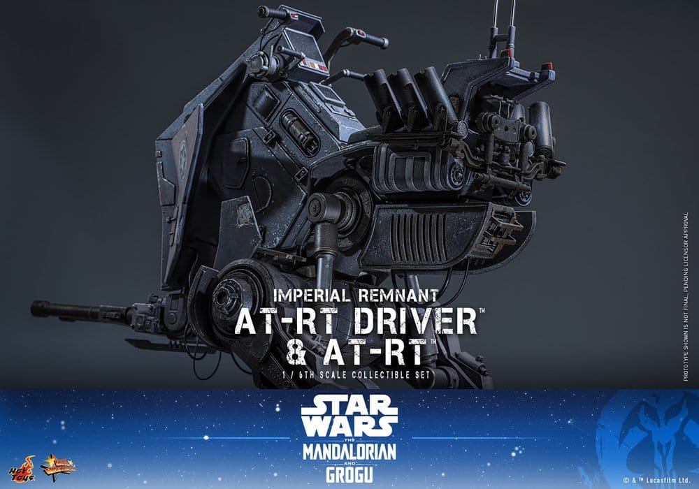 Star Wars: The Mandalorian & Grogu Movie Masterpiece Action Figure Set 1/6 Imperial Remnant AT-RT Driver & AT-RT 60 cm