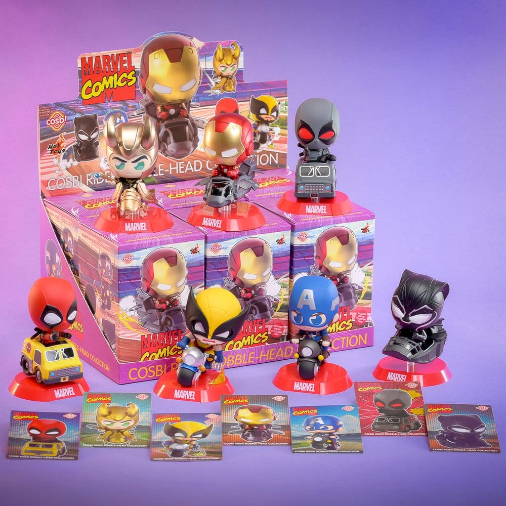 Marvel Cosbi Rider Mini Figures 9 cm Blind Box Display (8)