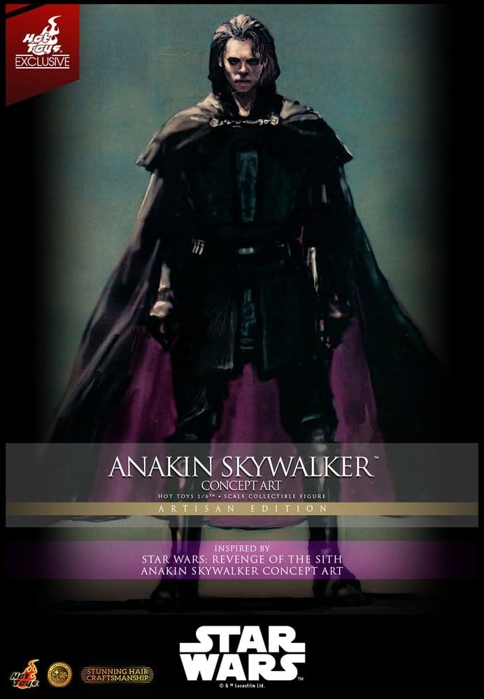 Star Wars Episode III: Revenge Of The Sith Movie Masterpiece Action Figure 1/6 Anakin Skywalker (Concept Art Version) (Artisan Edition) Hot Toys Exclusive 31 cm