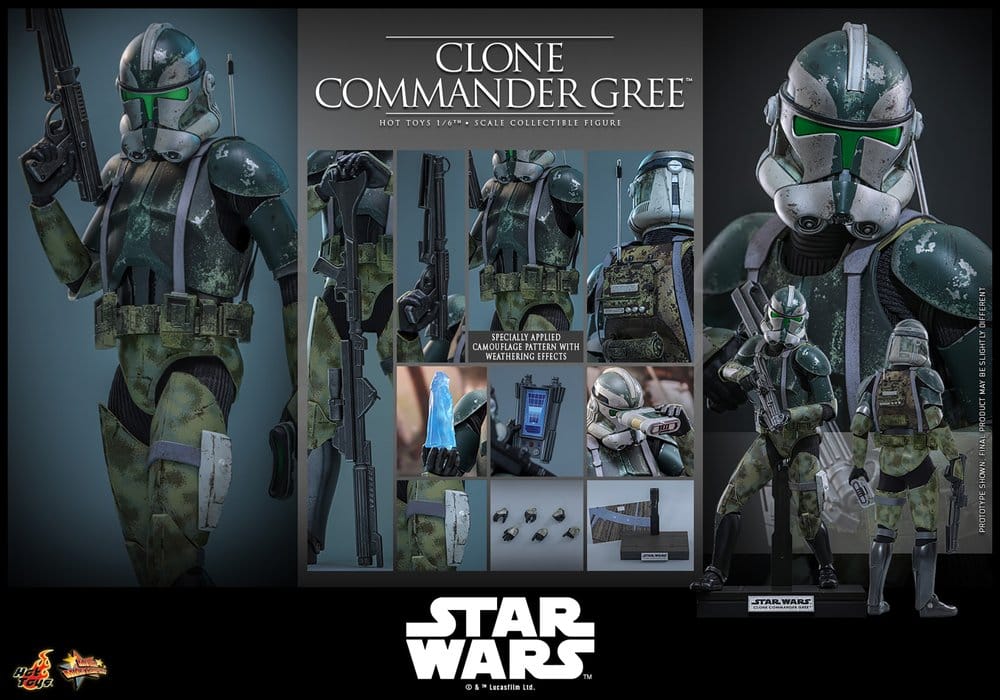 Star Wars Movie Masterpiece Action Figure 1/6 Clone Commander Gree 30 cm