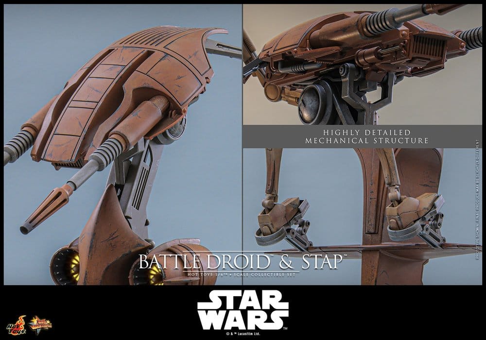 Star Wars: The Phantom Menace Movie Masterpiece Action Figure Set 1/6 Battle Droid & STAP 32 cm