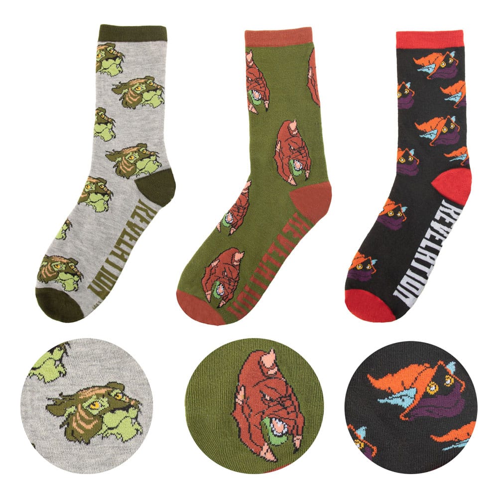 Masters of the Universe - Revelation: Cringer & Battle Cat & Orko Socks Set of 3