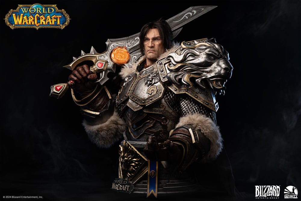 World of Warcraft Life Size Bust 1/1 Varian Wrynn 120 cm