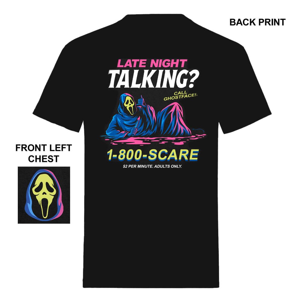 Scream T-Shirt Ghost Face Late Night Talking  Size M