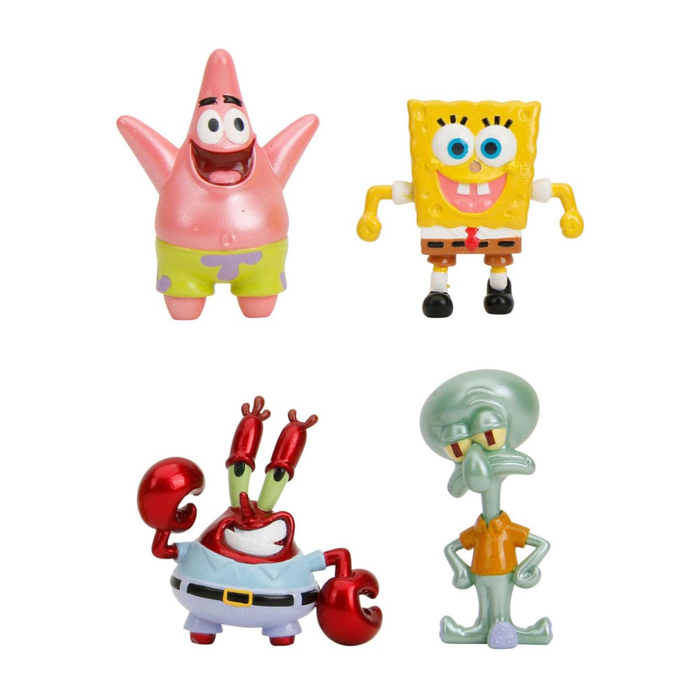 Spongebob Squarepants Nano Metalfigs Diecast Mini Figures 4-Pack Wave 1 4 cm