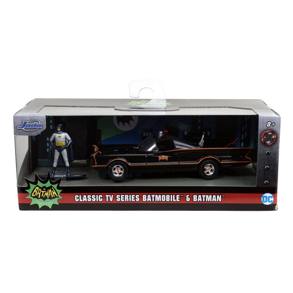 Batman Classic TV Series Diecast Model 1/32 1966 Klassisches Batmobil mit Figur