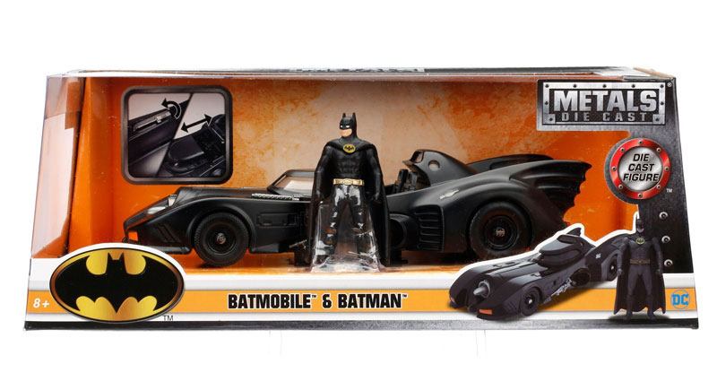 Batman Diecast Model 1/24 1989 Batmobil mit Figur