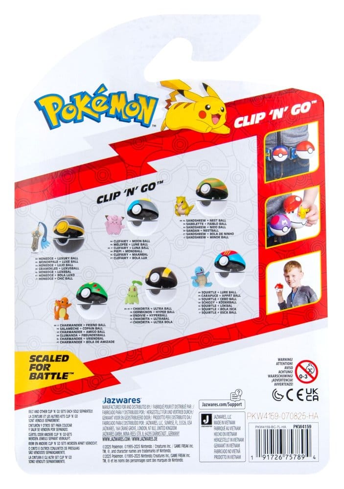 Pokémon Clip 'n' Go Minifigures Poké Balls ver. 22 Assortment (6)