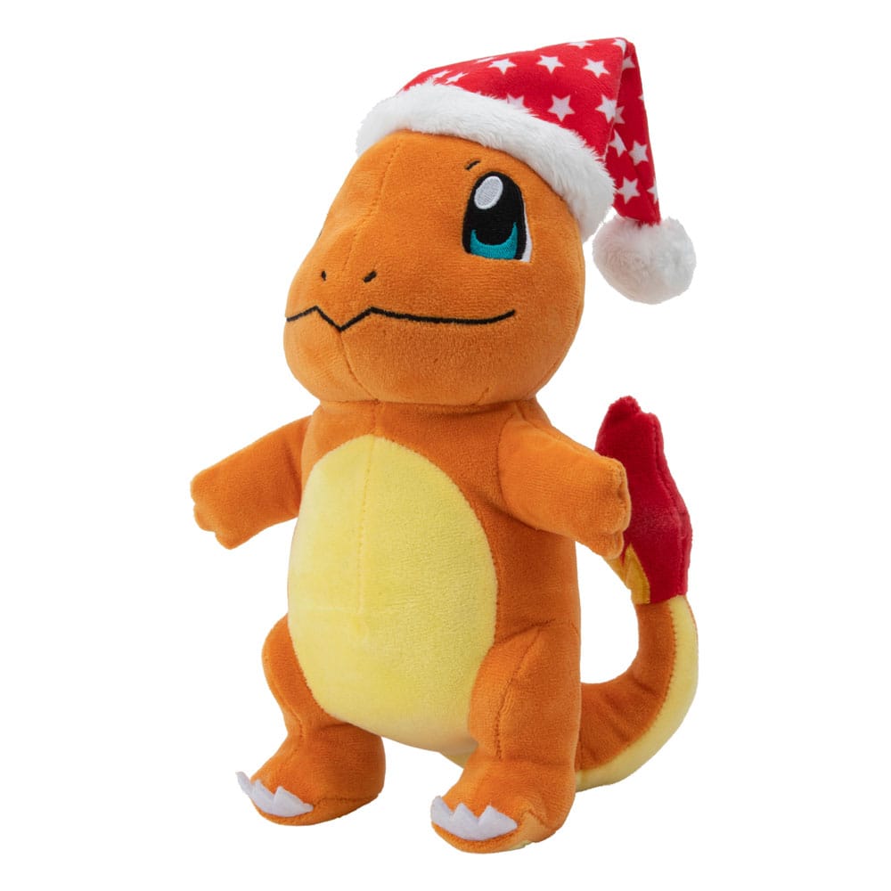 Pokémon Plüschfigur Winter Charmander mit Weihnachtsmütze 20 cm