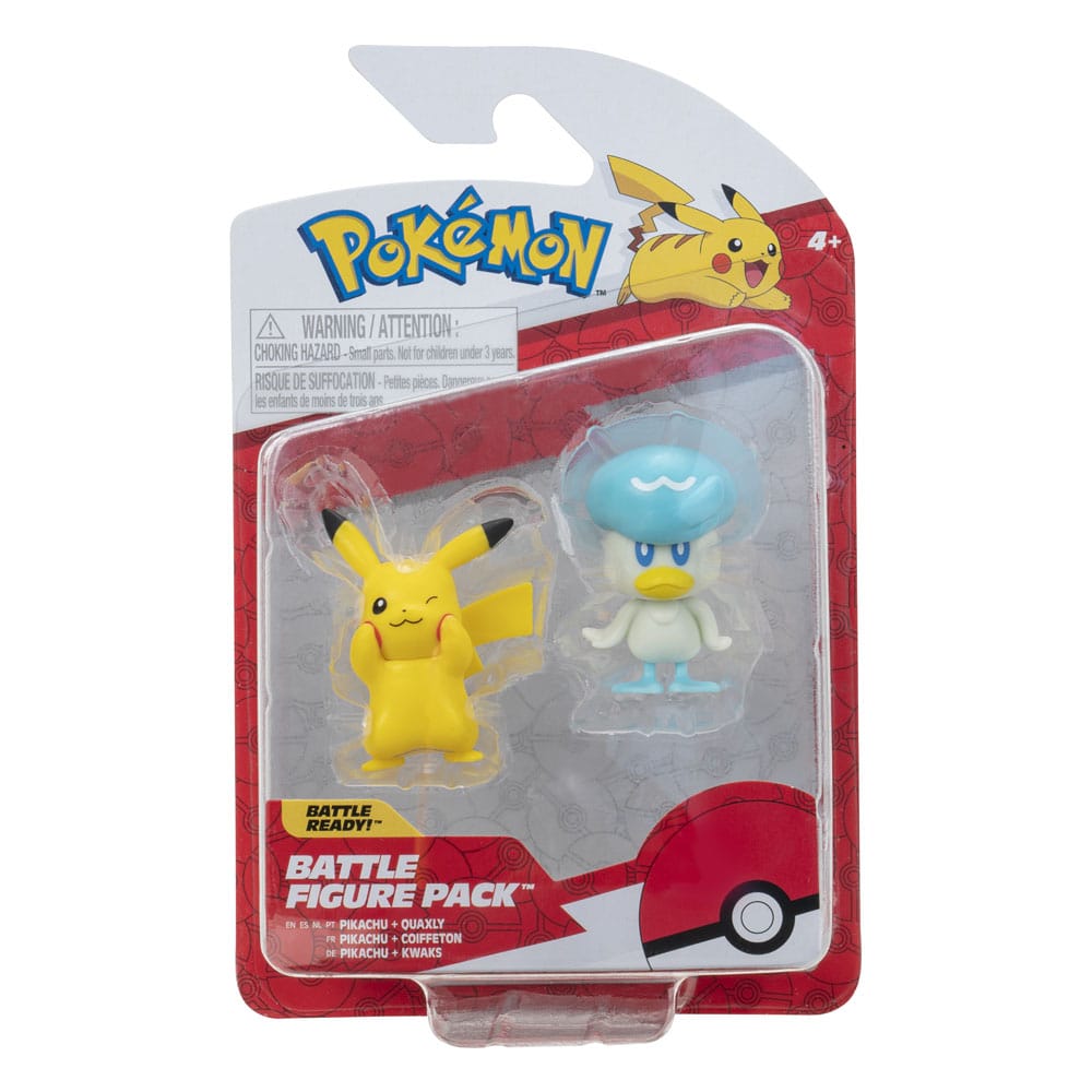 Pokémon Gen IX Battle Figure Pack Minifiguren 2er-Pack Pikachu &amp; Quaxly 5 cm