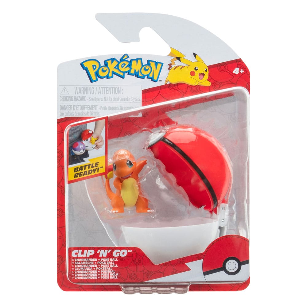 Pokémon Clip'n'Go Pokébälle Glumanda Nr. 1 &amp; Pokéball