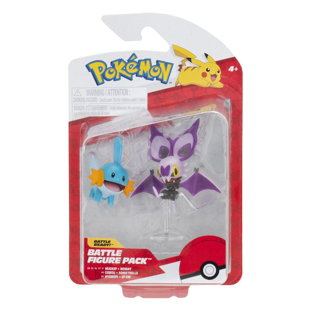 Pokémon Figure 2-Pack Mudkip & Noibat with Stand 8 cm