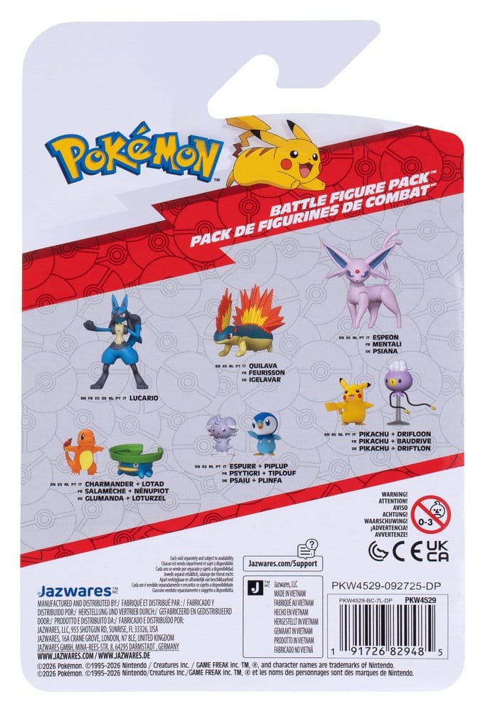 Pokémon Battle Figure 2-Pack Lotad & Charmander