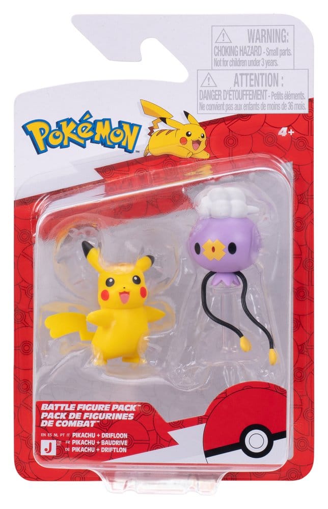 Pokémon Battle Figure 2-Pack Drifloon & Pikachu