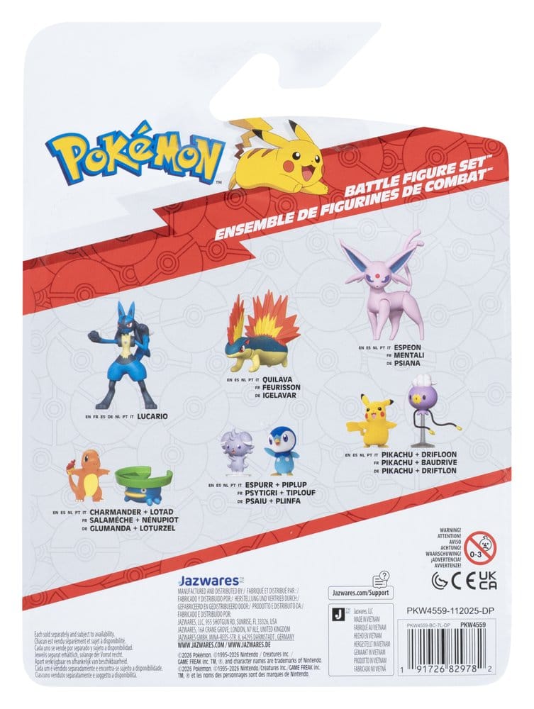 Pokémon Battle Figure 3-Pack Squirtle, Greavard & Bellossom