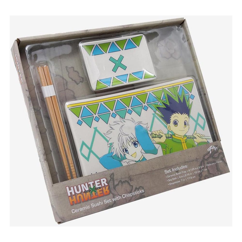 Hunter x Hunter Ceramic Sushi Set with Chopsticks Gon & Killua