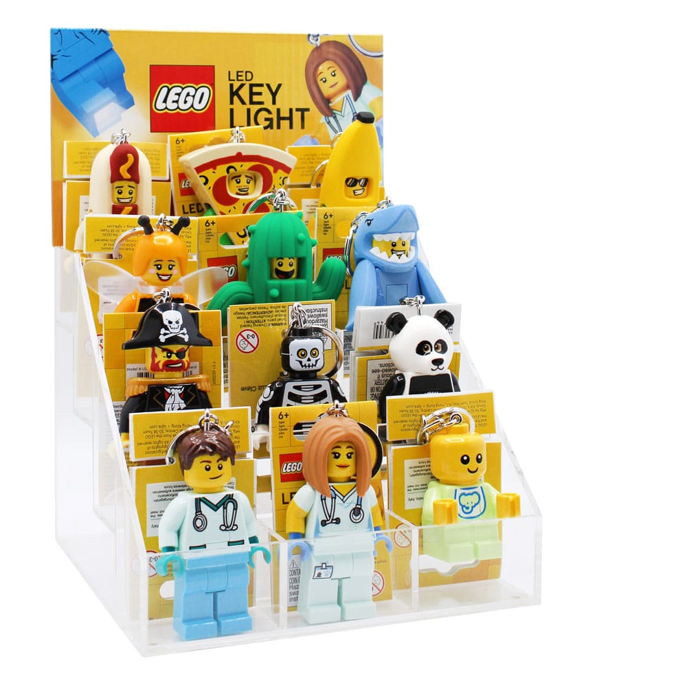 LEGO Acrylic Counter Display with 12 Light-Up Keychains
