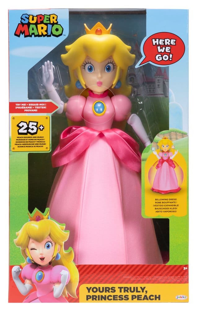 World of Nintendo Talking Action Figure Princess Peach Yours Truly 36