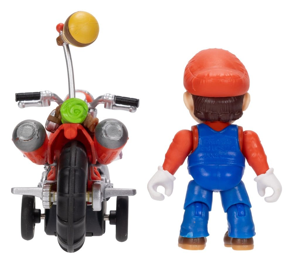 The Super Mario Galaxy Movie Action Figure with Pull Back Motorcycle Mario 6 cm