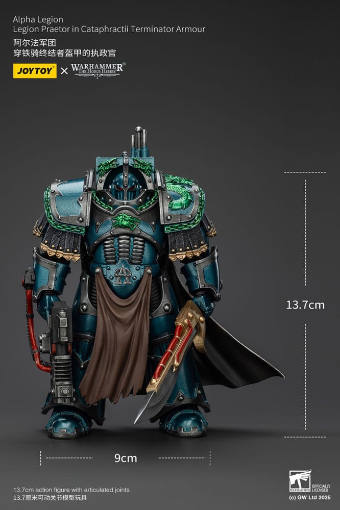 Warhammer The Horus Heresy Action Figure Alpha Legion Legion Praetor in Cataphractii Terminator Armour 18 cm